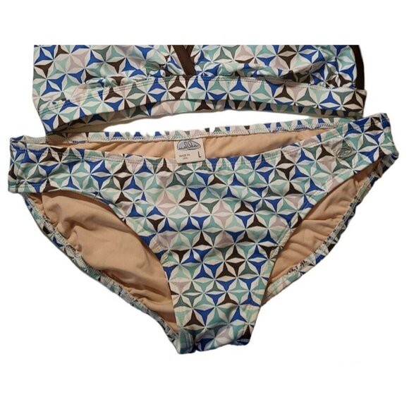 Melika Womens Bikini Set Size M Blue RACERBACK Beach Pool Vacation high cut blue - Picture 7 of 15